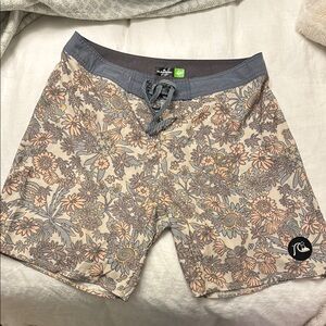 O'Neill Floral Board Shorts with Gray Waistband